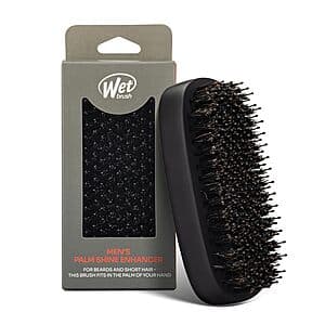 Wet Brush Shine Enhancer Palm Boar Bristle Hair & Beard Brush (Black) $7.40