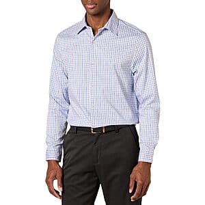 Amazon Essentials Men's/Big/Tall Regular Fit Long Sleeve Dress Shirt (Various) $7.95