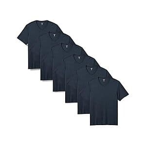 6-Pk Men's Amazon Essentials Regular Fit Short Sleeve V-Neck Shirts $10 + Free S&H w/ Amazon Prime