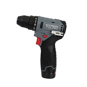 12V Hyper Tough 12V Cordless Drill Driver w/ 1.5Ah Battery & USB-C Charger $22.95