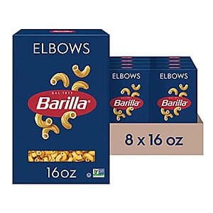 8-pk 16-oz Barilla Elbows Pasta $6.25