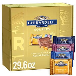 29.6oz GHIRARDELLI Premium Chocolate SQUARES Gift Box $25.60