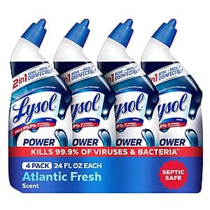 4-Pack 24-Oz Lysol Power Clinging Gel Toilet Bowl Cleaner (Atlantic Fresh) $6.20 w/ Subscribe & Save