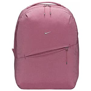 Nike Aura 24L backpack in elemental pink and matte silver colorway.