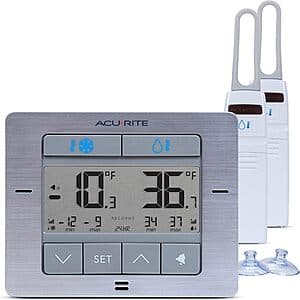 Prime: AcuRite Digital Wireless Fridge & Freezer Thermometer w/ Alarm $28 + Free S&H