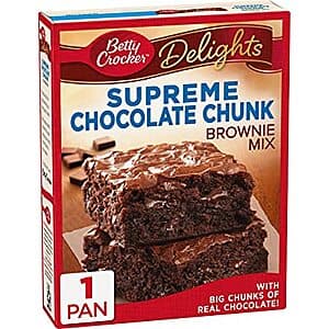 18-Oz Betty Crocker Delights Supreme Chocolate Chunk Brownie Mix $2.05 w/ Subscribe & Save