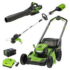 Greenworks PRO 80V 21" Mower, 13" String Trimmer, 580 CFM Blower & 4Ah Battery Kit $499 + Free S&H