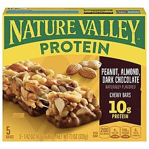 5-Ct 1.42-Oz Nature Valley Protein Granola Bars (Peanut Almond Dark Chocolate) $2.25 w/ S&S