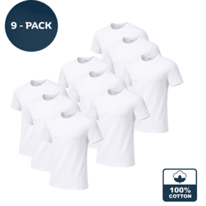 9-pk Men's Classic Short Sleeve Crew Neck 100% Cotton Undershirts $20.70 + Free S&H