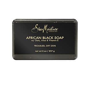 8-Oz SheaMoisture African Black Soap w/ Oats, Aloe & Vitamin E $2.30 w/ Subscribe & Save