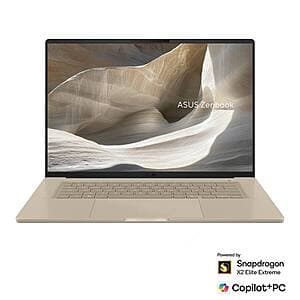 16" ASUS ZenBook A16 Laptop: 3K OLED 120Hz, Snapdragon X2E-94-100, 48GB, 512GB $1500 + Free S&H