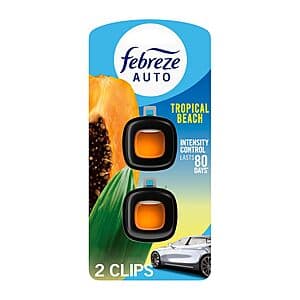 Select Accounts: 2-Ct Febreze Auto Vent Clip Air Freshener (Tropical Beach) $3.20 w/ S&S