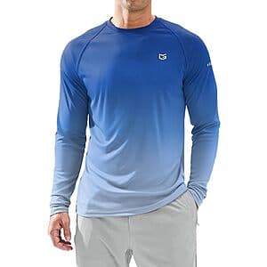 G Gradual Men's UPF 50+ Long Sleeve Athletic Shirt (Various Colors) $12