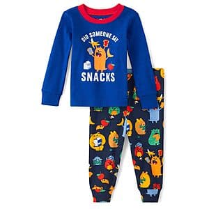 2-Piece The Children's Place Baby Boys' and Toddler Pajama Set (Blue) $4.60