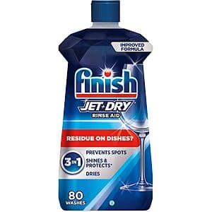 8.45-Oz Finish Jet-Dry Dishwasher Rinse Aid & Drying Agent $2.75 w/ S&S