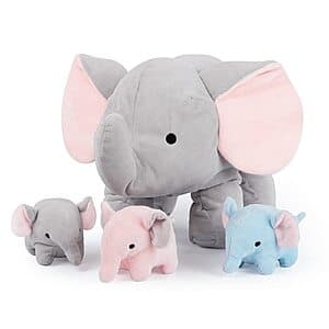4-pc Weigedu Elephant Family Plush Toy Set w/ Zipper Storage $13.50