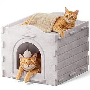 Apasiri Scratch Resistant Flat Roof Cat House (15" x 15" x 13") $15