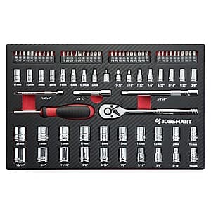 82-Piece JobSmart 3/8" Drive and 1/4" Drive Mechanic's Tool Set $13.50 + Free Store Pickup