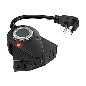 Brightown 3-Outlet Outdoor Waterproof Light Timer $9 + Free Shipping w/ Prime
