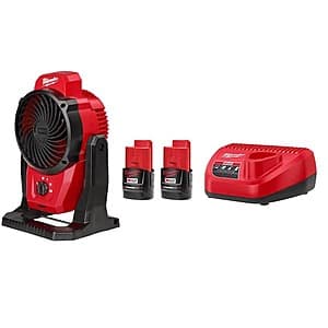Milwaukee M12 12V Cordless Jobsite Fan w/ 2x 2.0Ah Battery & Charger $119 + Free S&H