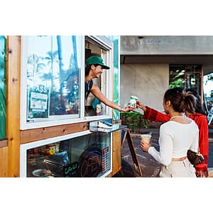 Marriott Bonvoy and Starbucks Rewards logos displayed together representing the linked loyalty program partnership.