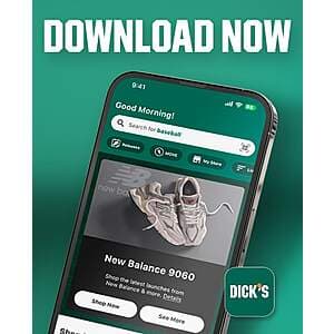 Dick's Sporting Goods App Exclusive Offer: Eligible Styles/Sale Products $20 Off $100+ (Valid thru 5/25; Exclusions Apply)