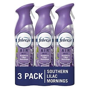 3-Pk 8.8-Oz Febreze Air Mist Freshener Spray (Lilac) $7.85 w/ S&S