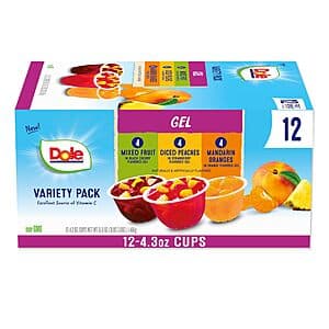 12-Count 4-Oz Dole Fruit Bowls (Various Flavors) $6.10 w/S&S + Free Shipping w/ Prime or on $35+