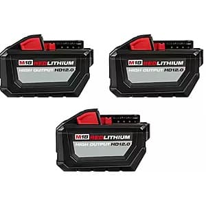 3-Pack Milwaukee M18 18-Volt Lithium-Ion High Output 12.0Ah Battery Pack $399 + Free Shipping