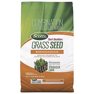 1-lb Scotts Turf Builder Grass Seed Bermudagrass w/ Fertilizer & Soil Improver $5 + Free Store Pickup