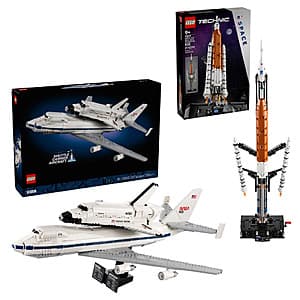 LEGO: 2417-Pc Icons Shuttle Carrier Aircraft + 632-Pc Technic NASA Artemis Rocket $250 (Costco Members) + Free Shipping