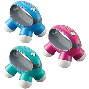 HoMedics Quatro Mini Hand-Held Massager w/ Batteries (Assorted Colors) $3