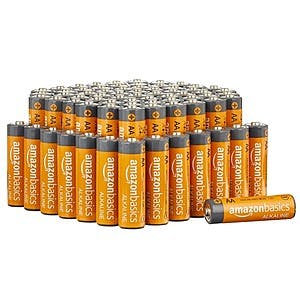 72-Pack Amazon Basics AA Alkaline Batteries $13 + Free S&H w/ Prime