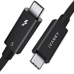 3.3' iVANKY up to 120Gbps / 240W PD Intel Certified Thunderbolt 5 Cable $19