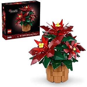 608-Piece LEGO Icons Poinsettia Building Set + $1.50 Amazon Credit $30