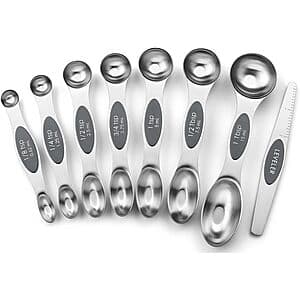 8-Piece Spring Chef Stainless Steel Magnetic Measuring Spoons Set w/ Leveler from $8.50