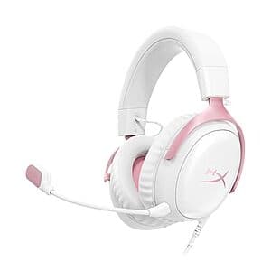 HyperX Cloud III Wired Gaming Headset for PC, PS5, Xbox Series X|S, & More (Pink) $39 + Free Shipping