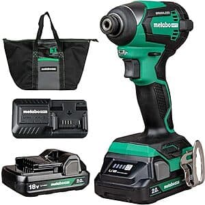 Metabo HPT 18V Cordless Brushless Impact Driver w/ 2x 2.0Ah Batteries & Charger $74.30 + Free S&H
