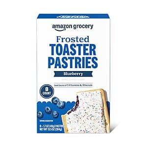 Select Accounts: 8-Ct Amazon Grocery Frosted Toaster Pastries (Blueberry) $1.05 w/ S&S