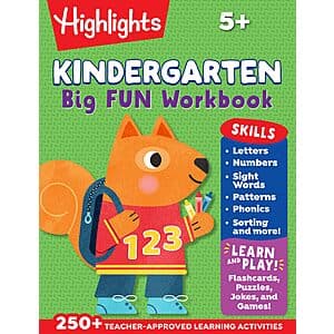 Prime: 256-Page Highlights Kindergarten Big Fun Workbook (Paperback) $5.65 + Free S&H