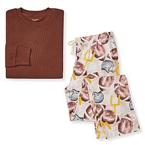 Football Season Organic Matching Men's or Women's Pajamas $4.50 & More + Free S&H