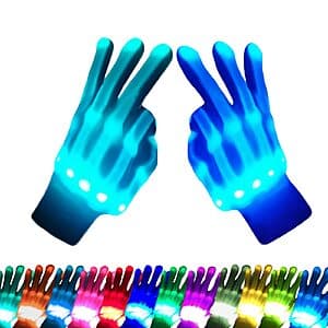 12 Color LED Light-Up Gloves (Large) $7