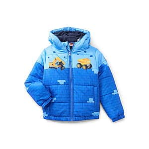 LEGO Toddler Boys' LEGO Bricks Puffer Jacket (Blue or Red) $11.60