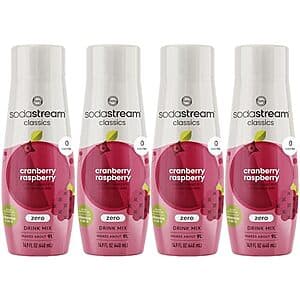 4-Pk 14.9-Oz sodastream Beverage Mix (Cranberry Raspberry) $8