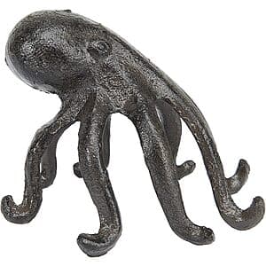 6" Creative Co-Op Eclectic Cast Iron Octopus Figurine Phone/Tablet Holder $11