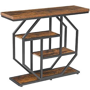 MAHANCRIS Industrial Metal & Wood Entryway Table $59.50 + Free S&H
