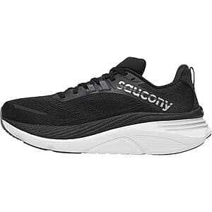 Saucony Men's Hurricane 24 running sneaker in black and carbon colorway.