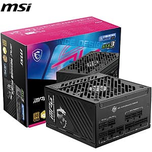 MSI MPG A850GS 850W 80+ Gold ATX 3.1 Power Supply $80 after $10 Rebate + Free S/H