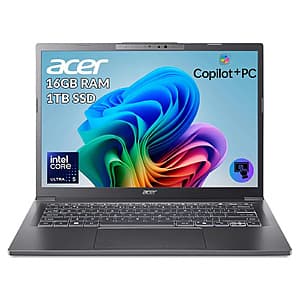 (Refurb) Acer Aspire AI Laptop: Ultra 5 226V, 14" Touch, 16GB RAM, Intel ARC 130V $372 + Free S&H