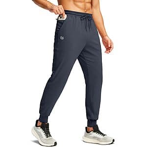 G Gradual Men's Joggers Sweatpants w/ 2 Pockets & 1 Zipper Pocket (various) $14.85